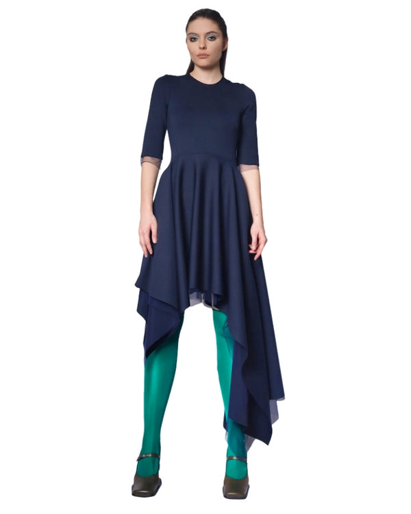 Marie Saint Pierre Mara Asymmetrical Hem Scuba Dress