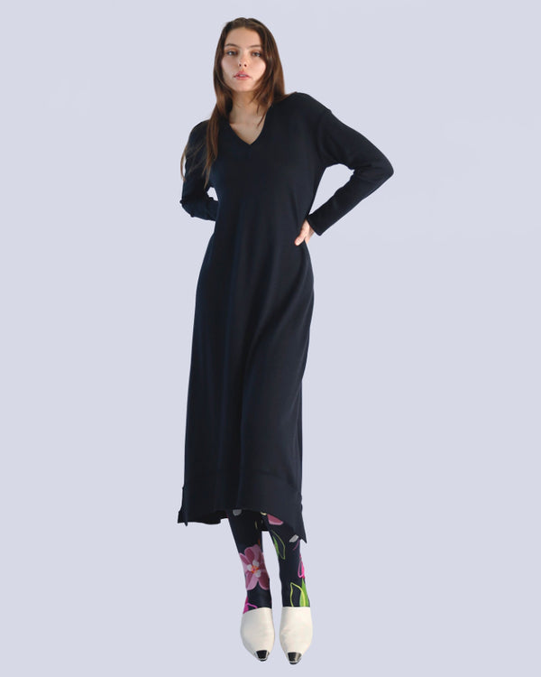 Marie Saint Pierre Magalie Long Sleeve Knit Midi Dress