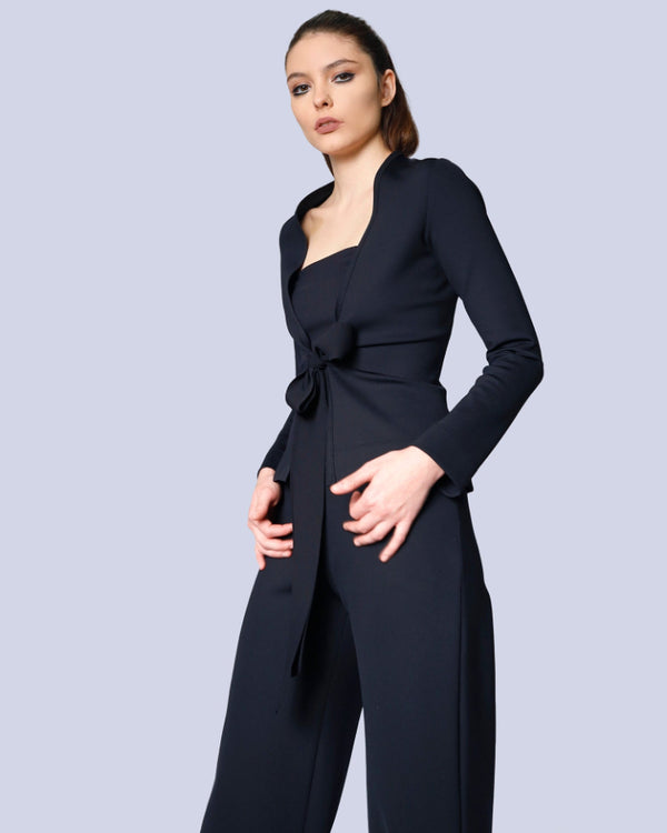 Marie Saint Pierre Morenzae Short Jacket With Tie