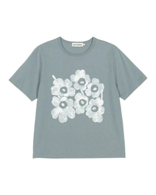 Marimekko Erna Unikko Placement Kioski Grey T-Shirt