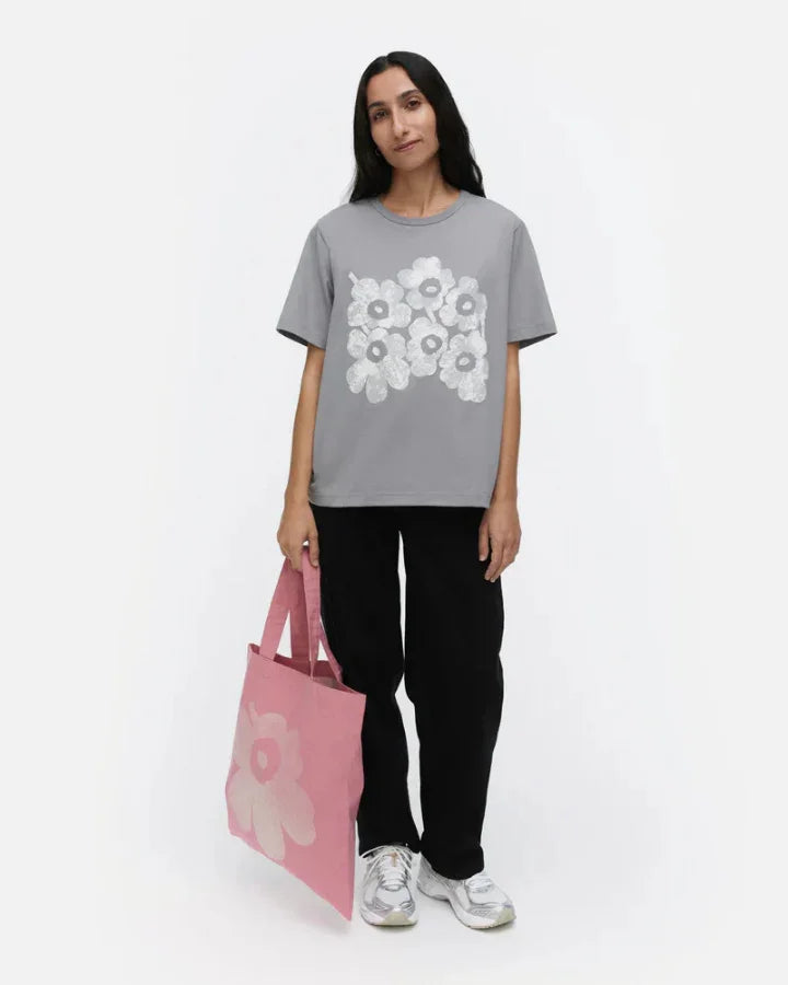 Marimekko Erna Unikko Placement Kioski Grey T-Shirt – BLU'S