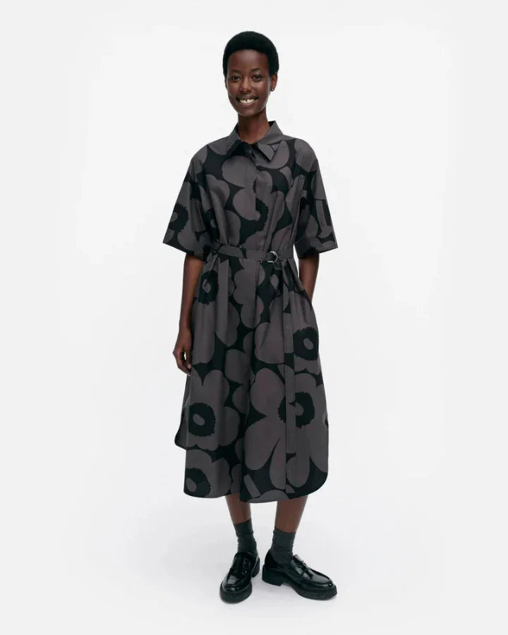 white christmas dresses 1970s 1973 MARIMEKKO cotton dress small main image 0