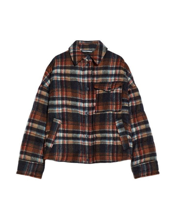 Max Mara Weekend Dover Check Flannel Down Jacket