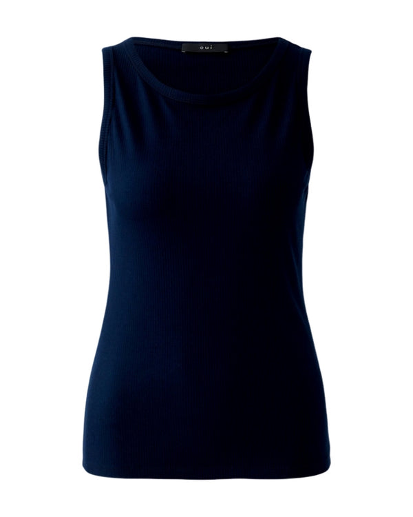 Oui Filiz Viscose Rib Tank Top