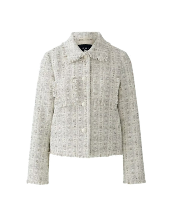 Oui Metallic Tweed Jacket