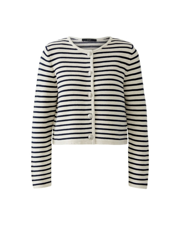 Oui Marea Stripe Cardigan