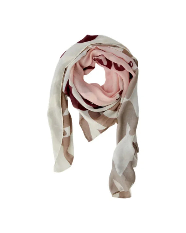Oui Monogram Print Scarf