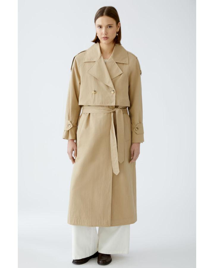 Oui Zip Off 2 In 1 Trench Coat – BLU'S Oui Zip Off 2 In 1 Trench Coat – BLU'S