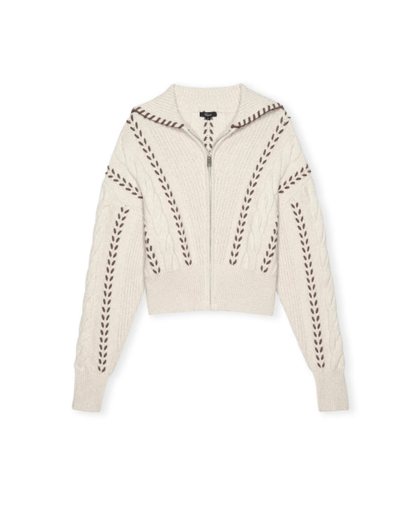 Rails Lune Whip Stitch Zip Cardigan