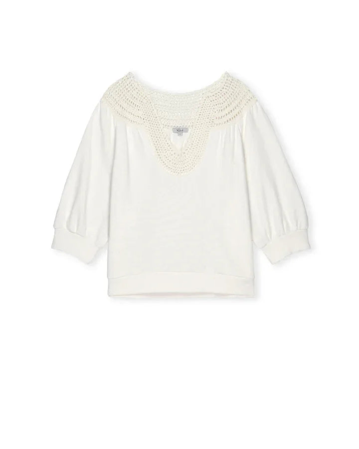 Rails Mariposa Crochet Detail Pullover