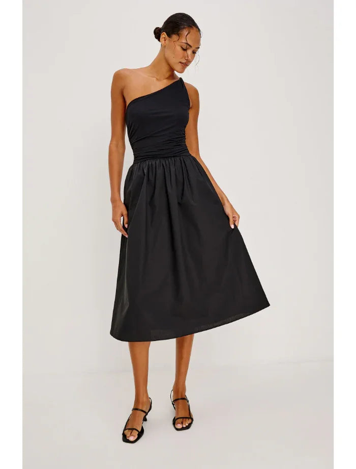 rails black one shoulder dress Rails Anita Dress in Black