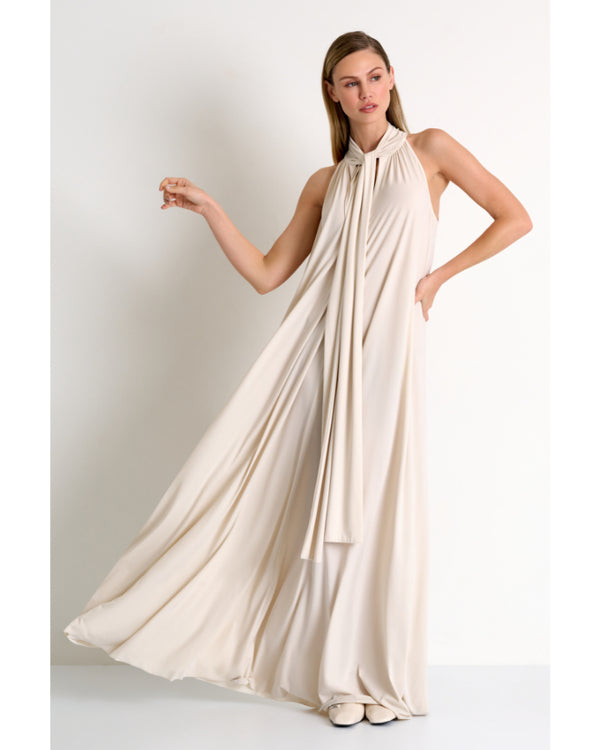 Shan Elizabeth Maxi Lycra Halter Dress