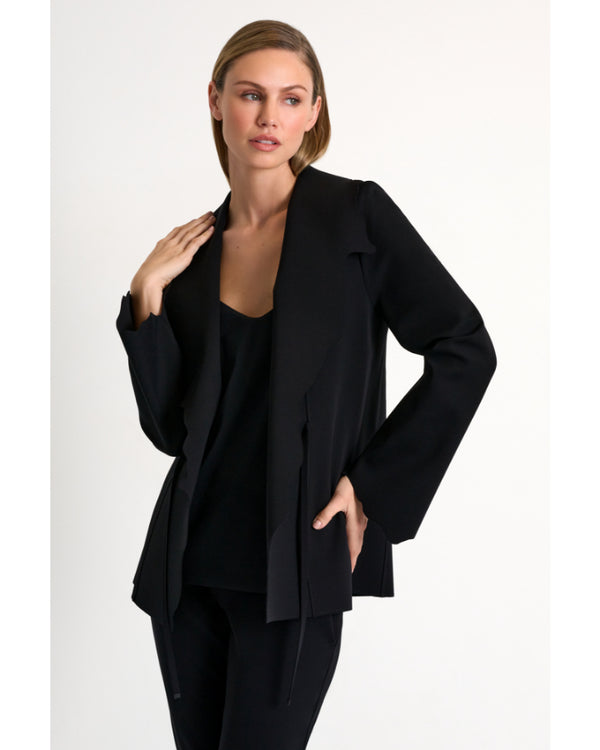 Shan Sofia Structured 3D Jersey Tie Jacket