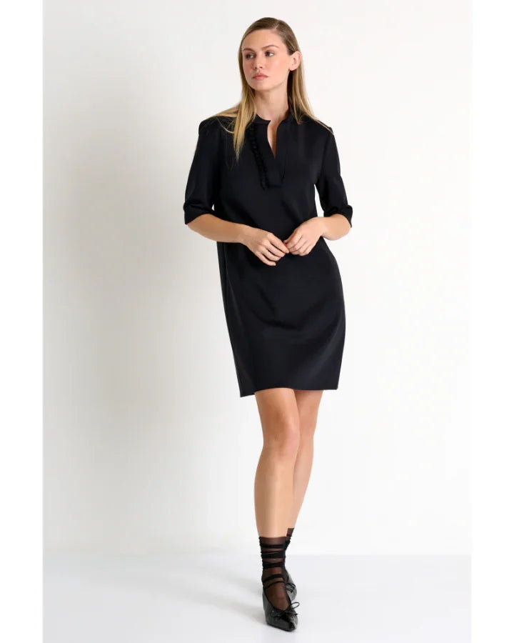 Round Split Neck Shan Sofia Split Neck Jersey Dress – BLU'S