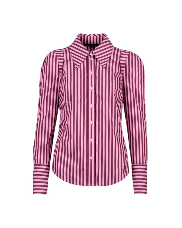 Smythe Box Pleat Rose Stripe Shirt