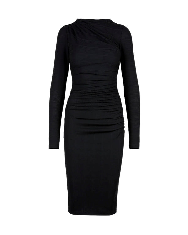 Smythe Ruched Knit Midi Dress