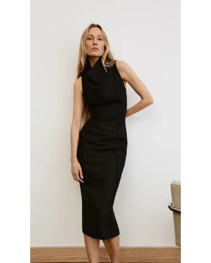 funnel neck midi dress Smythe Funnel Neck Midi Dress