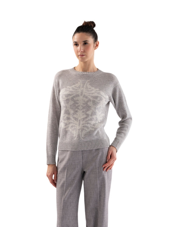 Tonet Long Sleeve Italian Baroque Print Pullover