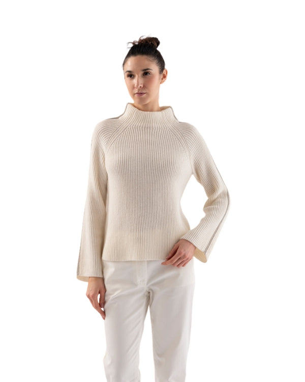 Tonet Ribbed Funnel Neck Sweater