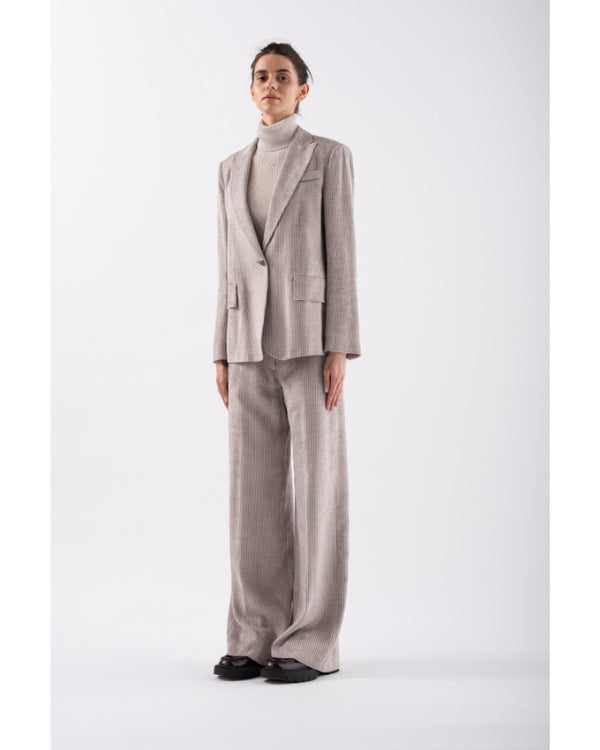Tonet Velvet Corduroy Single Button Blazer