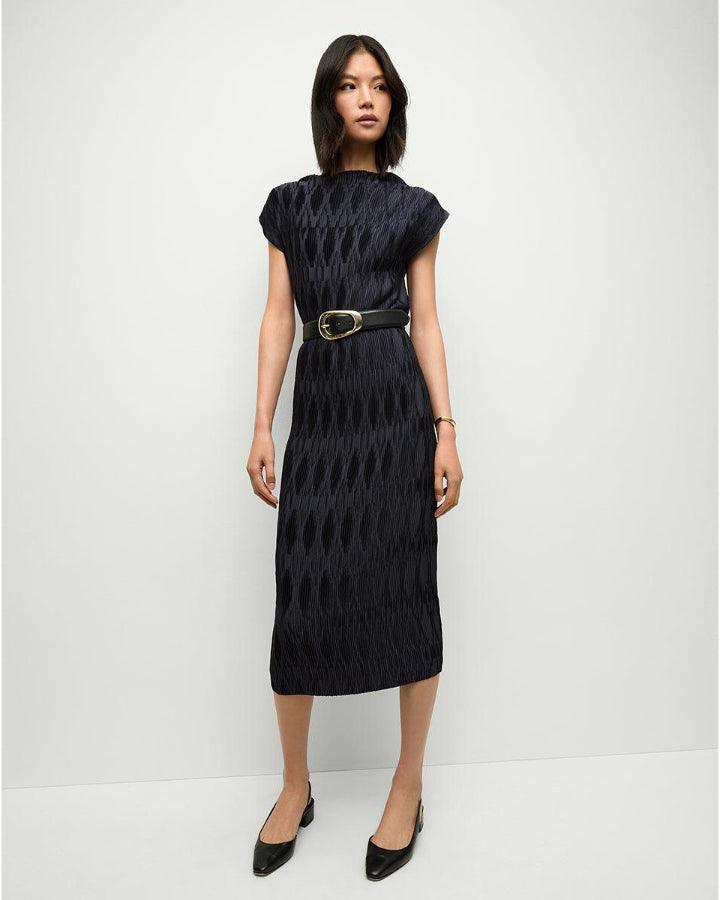 open lace back dress Veronica Beard Gramercy Pleated Dress – BLU'S