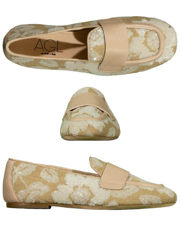 AGL - AGL Sheryl Raffia Flat Loafer