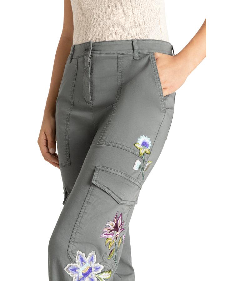 Cambio - Cambio Karo Floral Embossed Cargo Pant