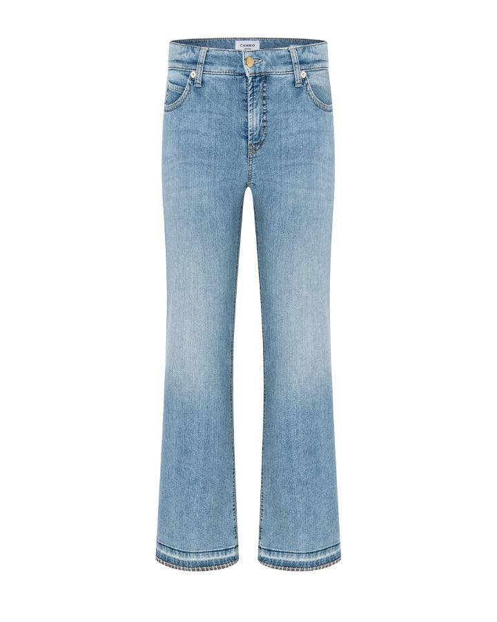 MARKS & SPENCER Womens Cotton Kick flare Jeans in Light Indigo - M&S £15.45 - UK