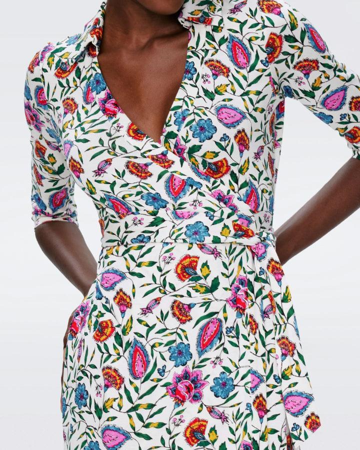 knee length dresses for ladies Abigail Silk Jersey Midi Wrap Dress – Diane von Furstenberg