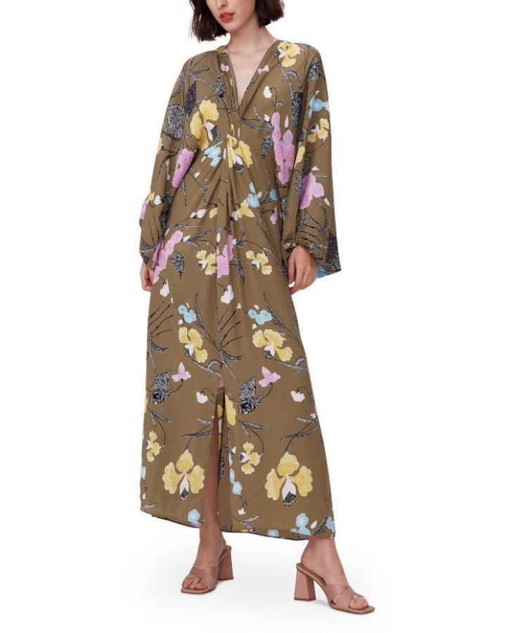 DIANE von FURSTENBERG☆フローラル コットン マキシ ドレス 送料込/関税込□DVF□Blaine フローラル コットン マキシドレス