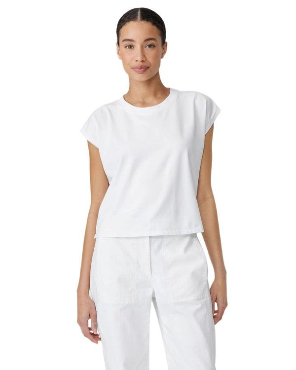 Eileen Fisher Pima Cotton Stretch Jersey Square Top