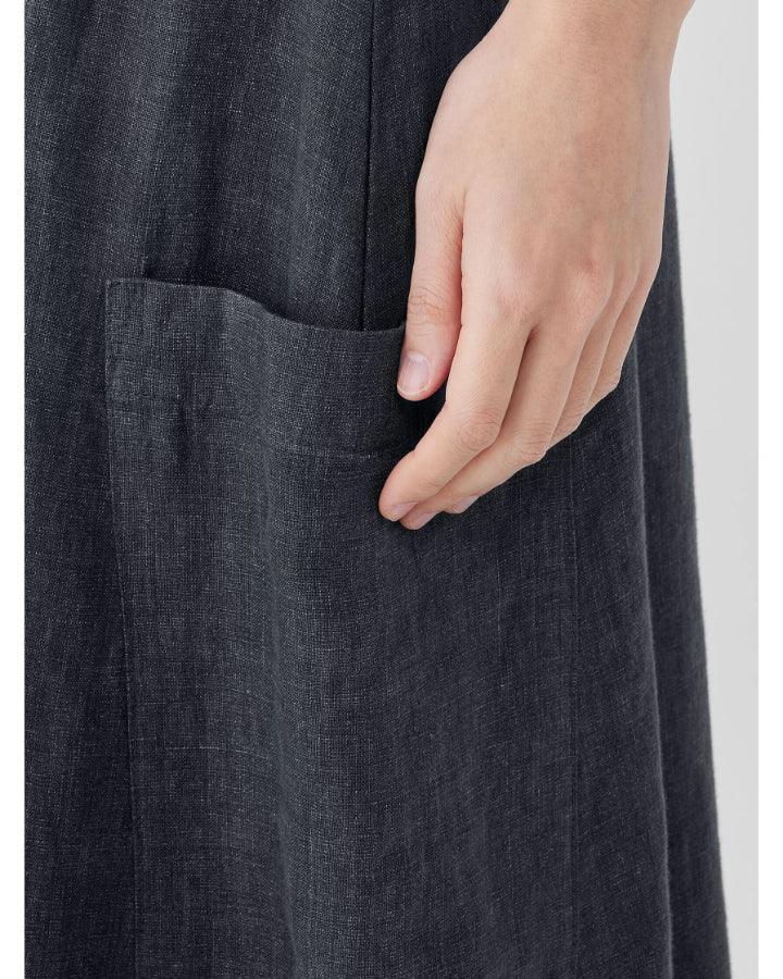 Eileen Fisher Washed Organic Linen Délavé Cargo Skirt