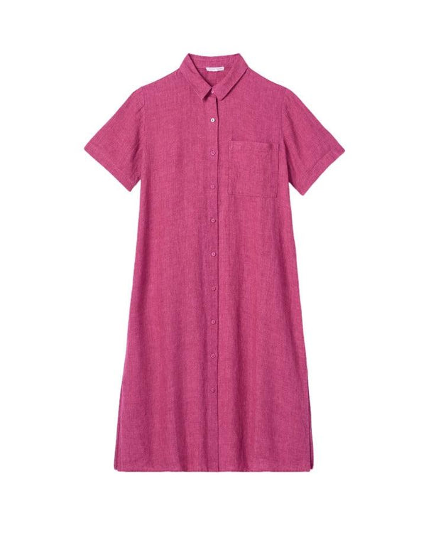 Eileen Fisher Washed Organic Linen Délavé Shirt Dress