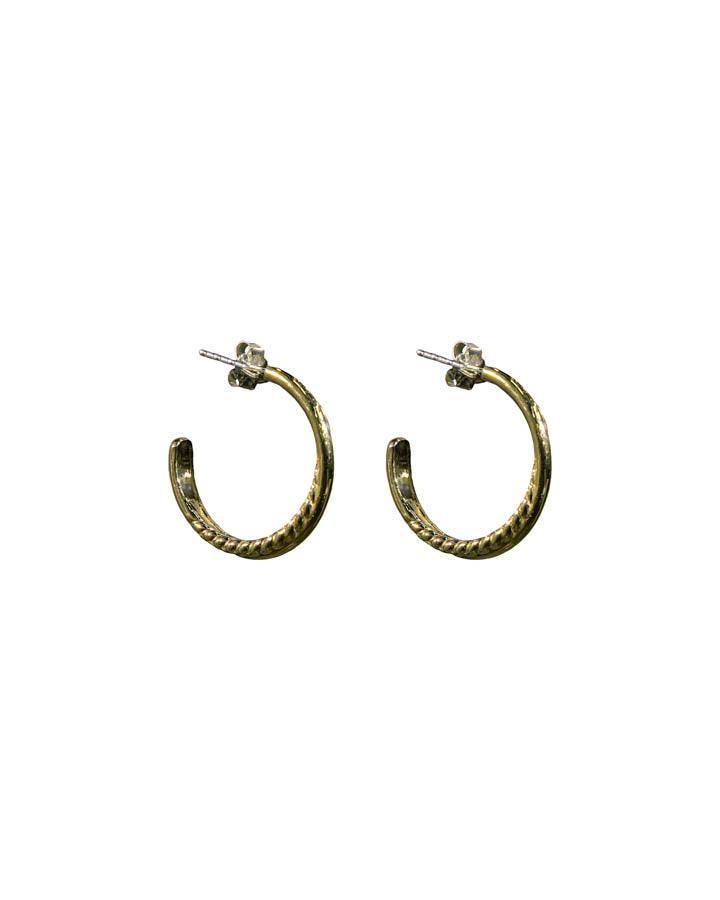 Karyn Chopik - Karyn Chopik Bronze Grecian Twist Hoop Earrings