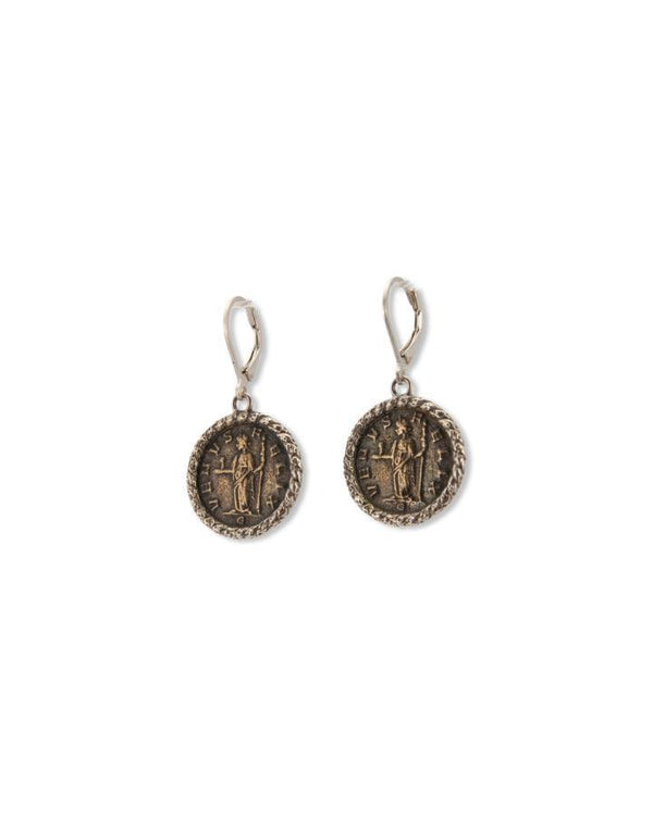 Karyn Chopik - Karyn Chopik Venus Currency Earrings Bronze