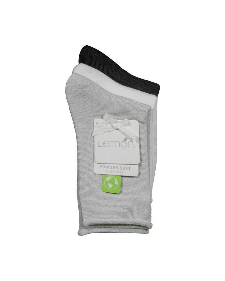Lemon - Lemon Crew 3 PK Socks