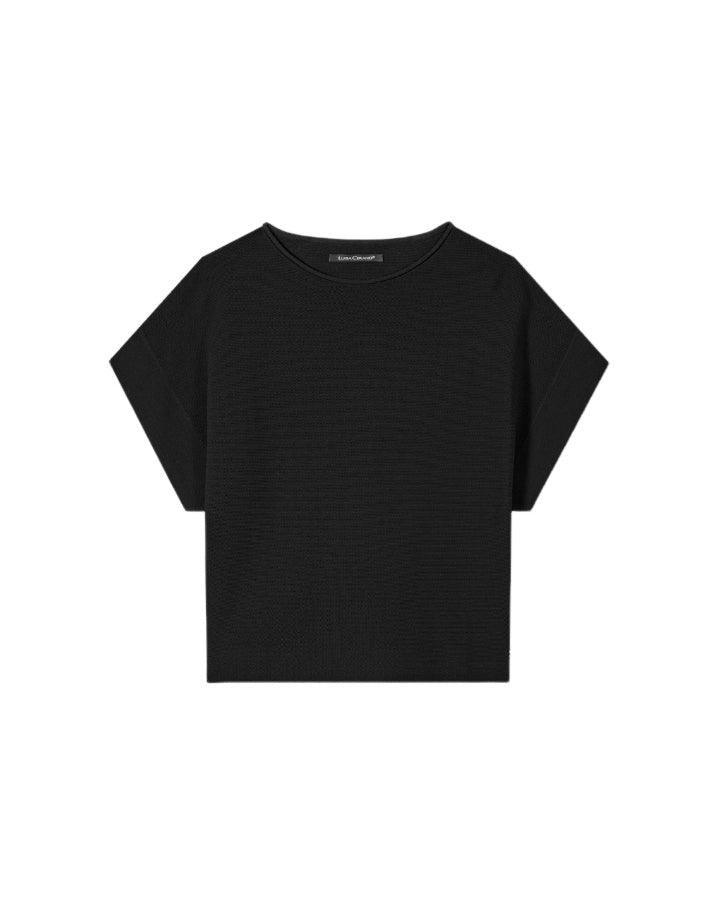 Luisa Cerano - Luisa Cerano Cotton Knit Batwing Sleeve Pullover