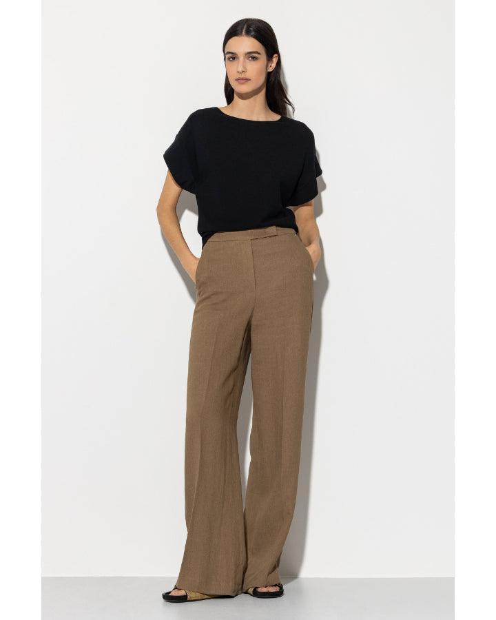 Luisa Cerano - Luisa Cerano Cotton Knit Batwing Sleeve Pullover