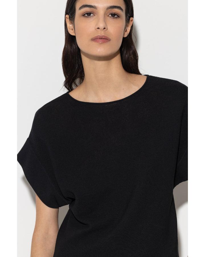 Luisa Cerano - Luisa Cerano Cotton Knit Batwing Sleeve Pullover