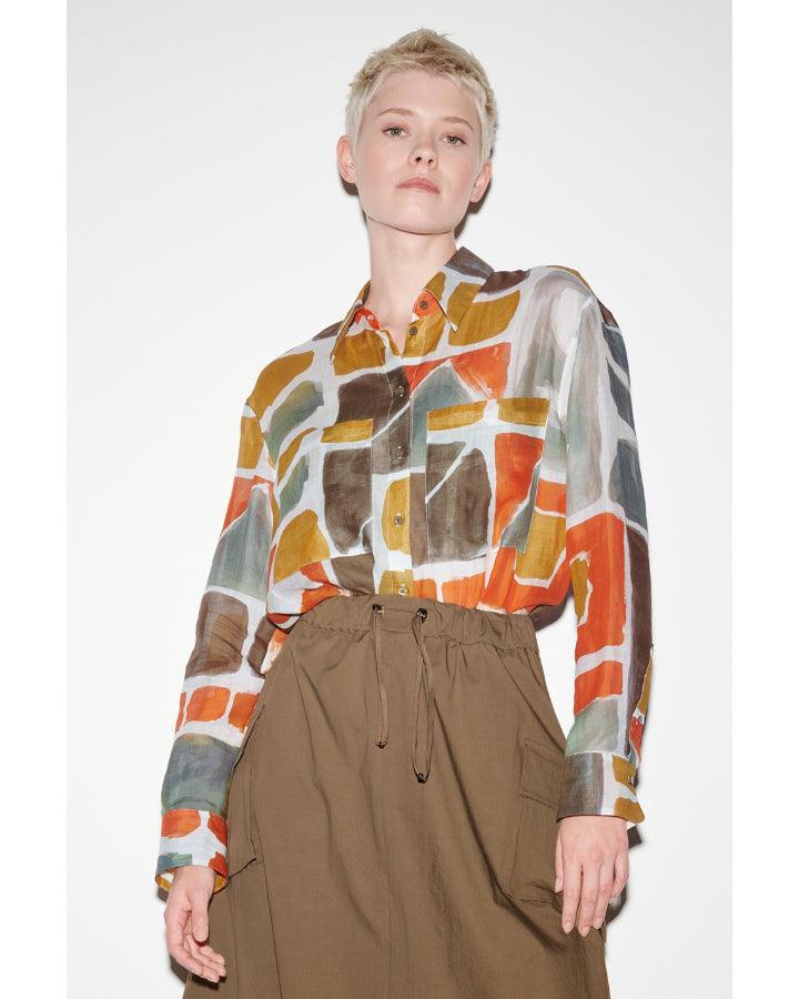 Luisa Cerano - Luisa Cerano Ethnic Print Blouse