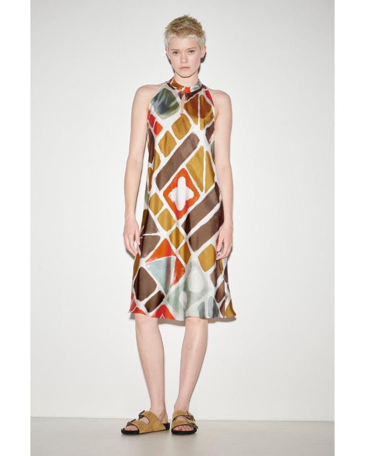 Luisa Cerano - Luisa Cerano Ethnic Print Slip Dress