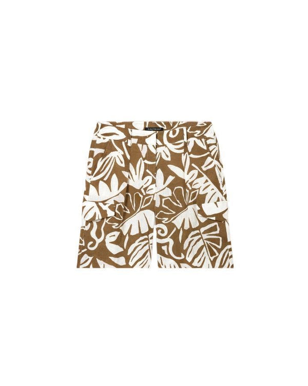 Luisa Cerano - Luisa Cerano Leaf Print Cargo Shorts