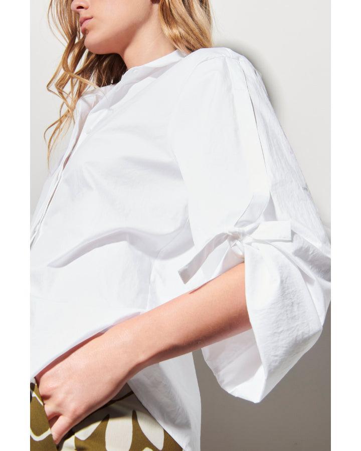 Luisa Cerano - Luisa Cerano Tied Sleeve Cotton Shirt