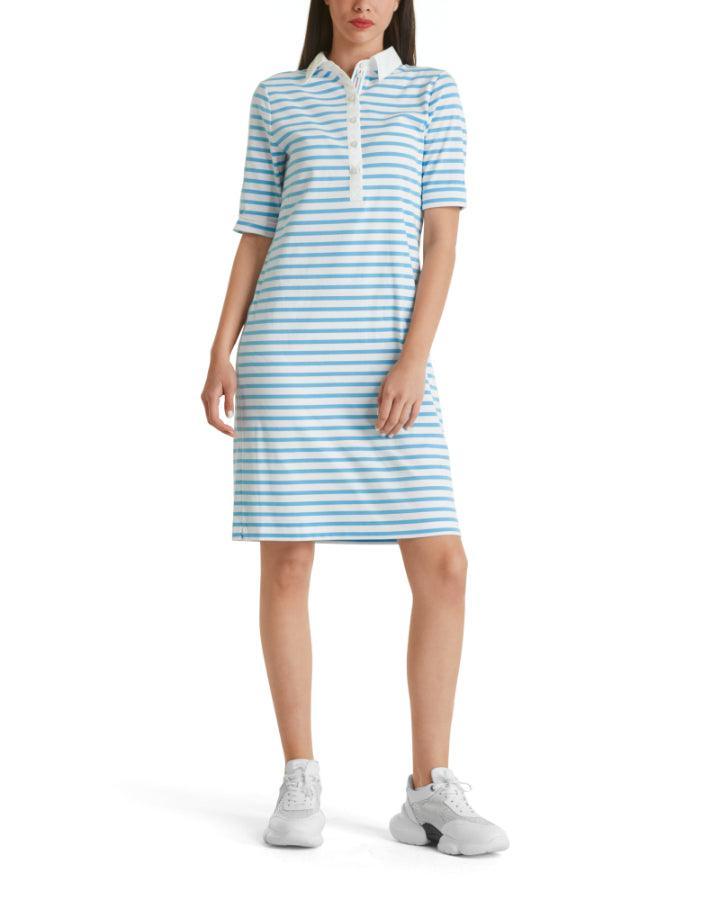 Marc Cain - Marc Cain Striped Polo Dress
