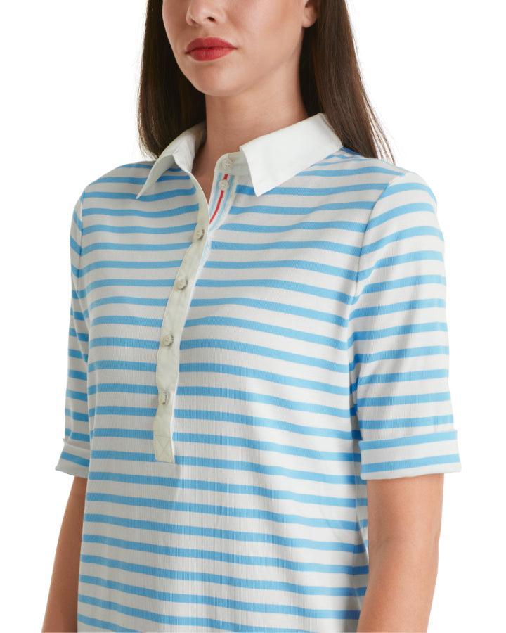 Marc Cain - Marc Cain Striped Polo Dress