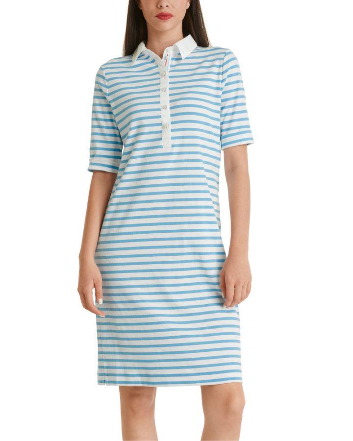 Marc Cain - Marc Cain Striped Polo Dress