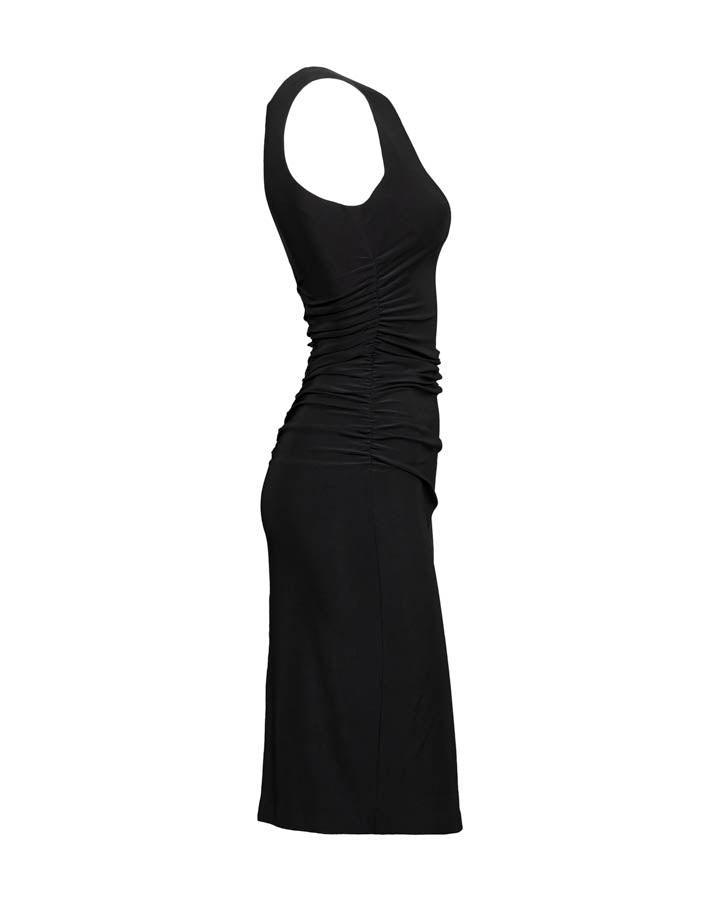 Norma Kamali - Sleeveless Shirred Waist Dress