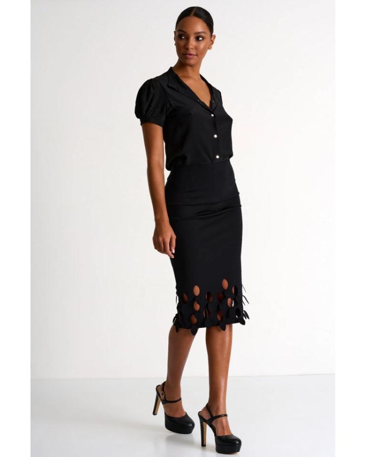 Shan - Shan Pencil Skirt With Cut Outs