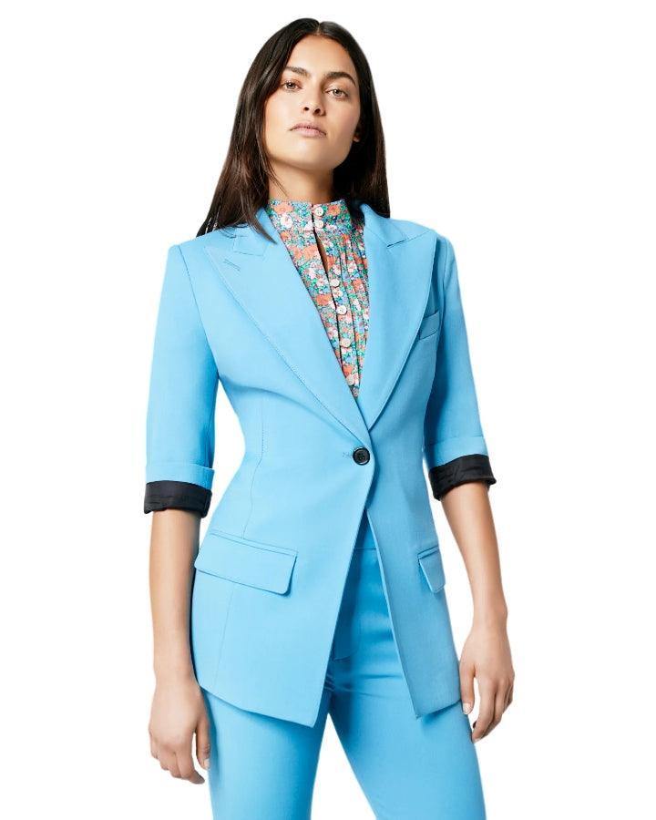 Smythe - Cornflower Blue 3/4 Sleeve Blazer