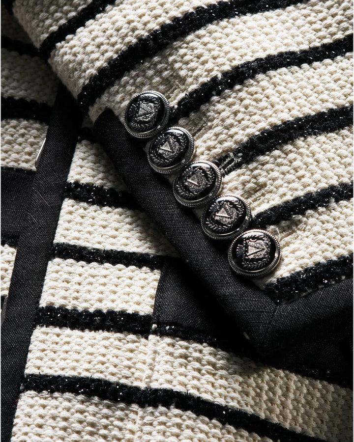 Veronica Beard Foster Striped Dickey Jacket